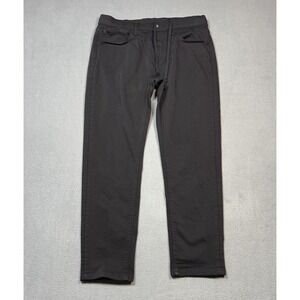 Uniqlo Jeans Womens 30x26 Black Cropped Capri Drawstring Midrise Denim